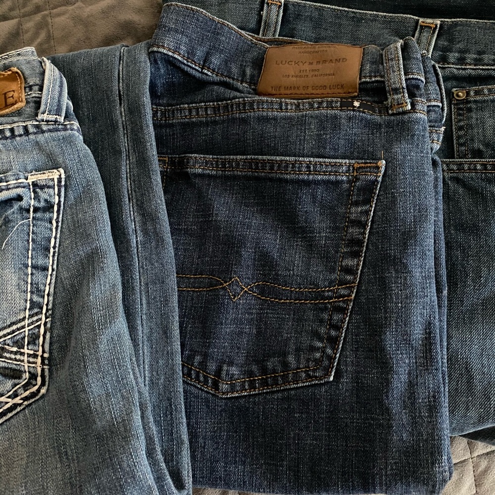 Wrangler and carhartt jeans